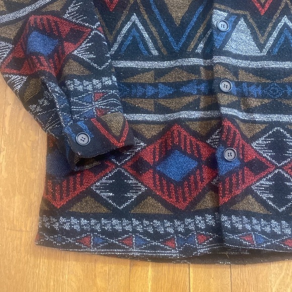 Forever 21 Tribal Style Jacket Men’s Size Medium Button Front Aztec Pattern - Picture 7 of 15